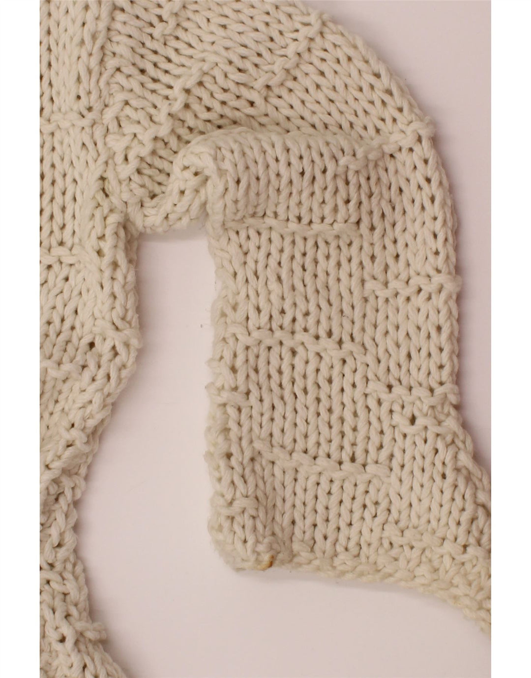 VINTAGE Womens Turtle Neck Jumper Sweater UK 12 Medium Off White Vintage Vintage and Second-Hand Vintage from Messina Hembry 