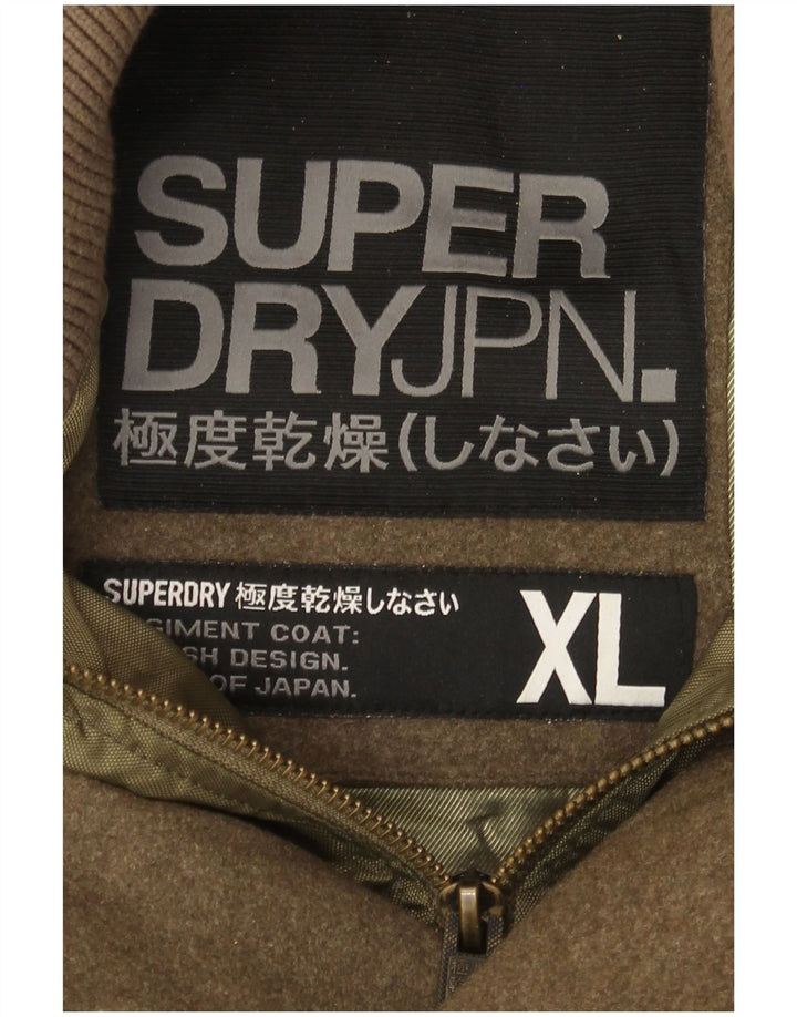 Cappotto militare da uomo Superdry in lana kaki UK 42 XL
