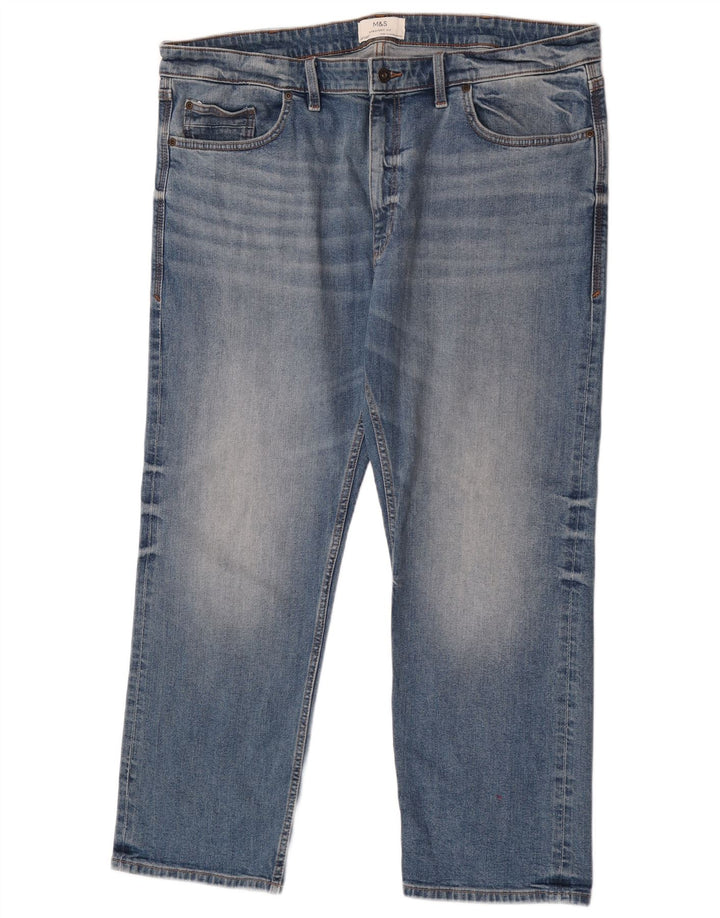 Jeans dritti da uomo Marks & Spencer W40 L29 cotone blu