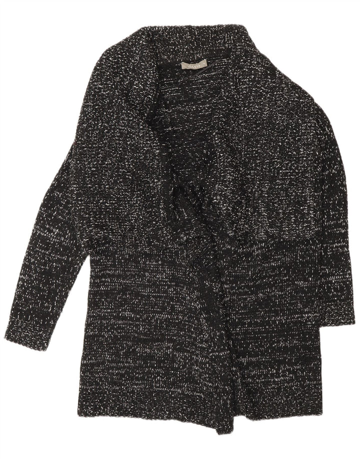 Maglione cardigan lungo oversize da donna Oasis UK 14 medio nero screziato