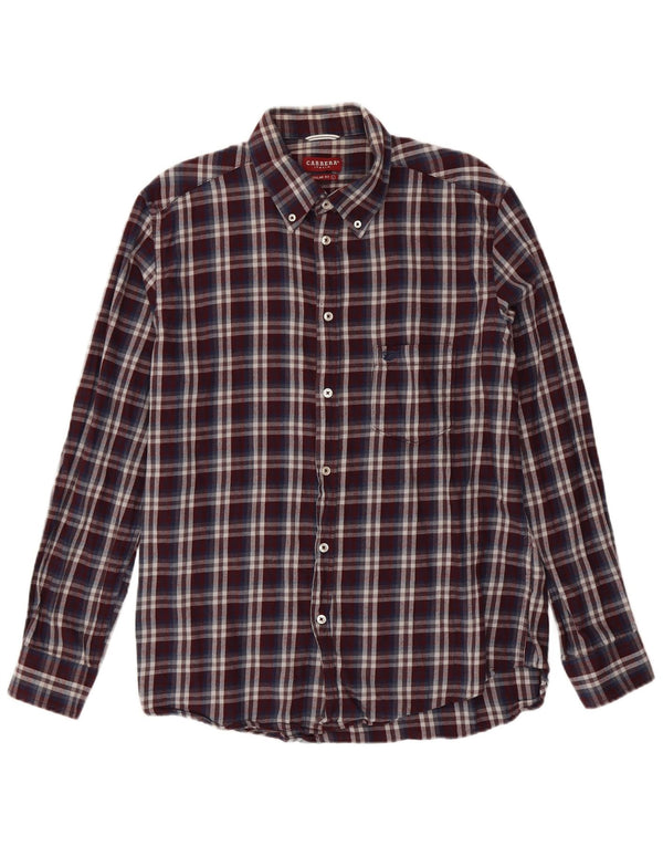 Camicia da uomo in flanella vestibilità regolare Carrera, cotone a quadri multicolore grande