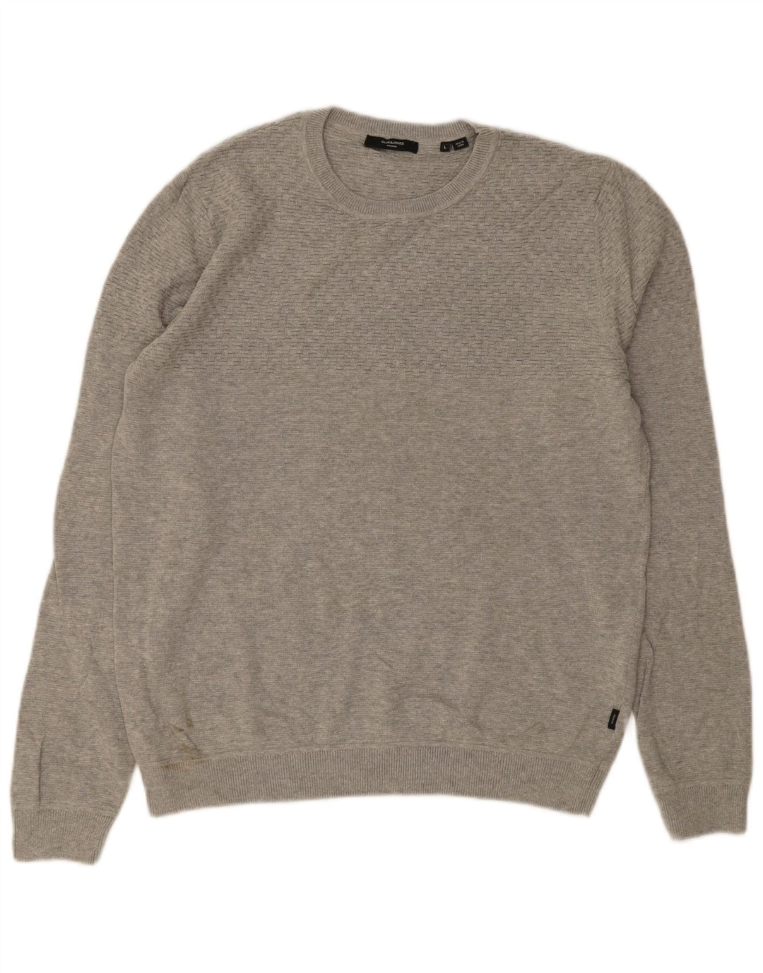 Maglione maglione girocollo da uomo Jack & Jones grande cotone grigio