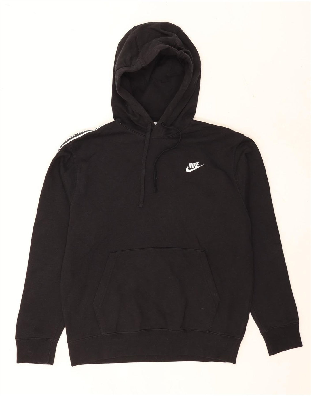 Felpa con cappuccio grafica Nike da uomo in cotone nero medio