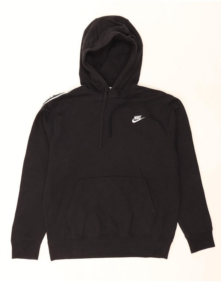 Felpa con cappuccio grafica Nike da uomo in cotone nero medio