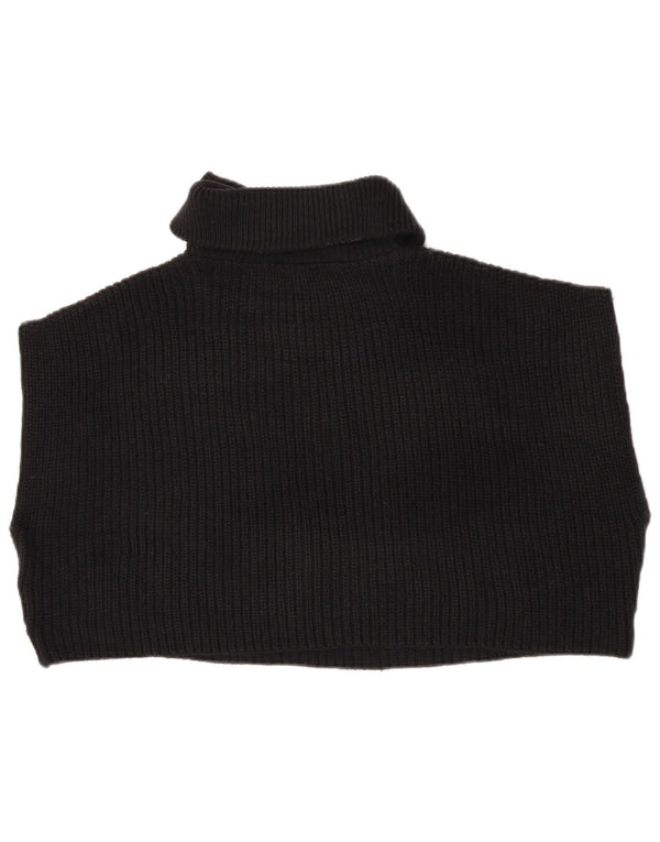 Canotta corta con zip e collo corto da donna Zara UK 14 media nera