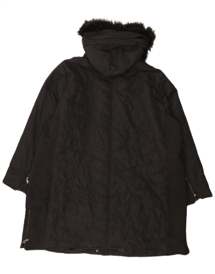 Cappotto imbottito con cappuccio da donna Marks & Spencer UK 22 3XL poliestere nero