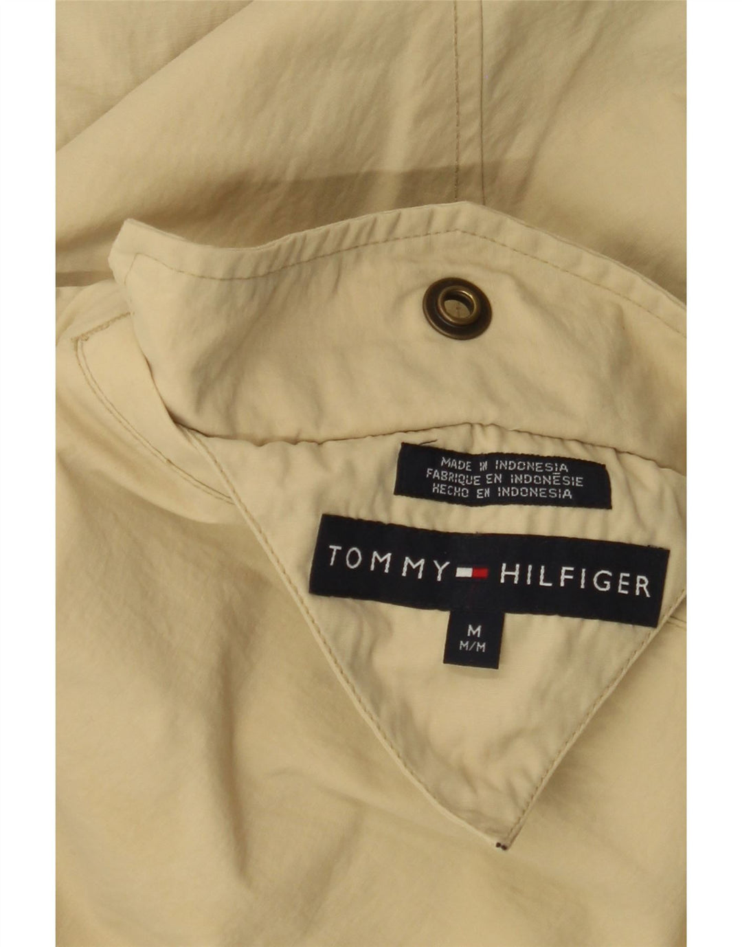 TOMMY HILFIGER Giacca reversibile da uomo UK 38 Nylon medio a quadri blu navy