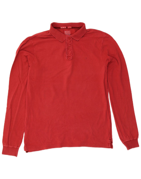 Polo da rugby da uomo a maniche lunghe Champion Heritage Fit XL rossa