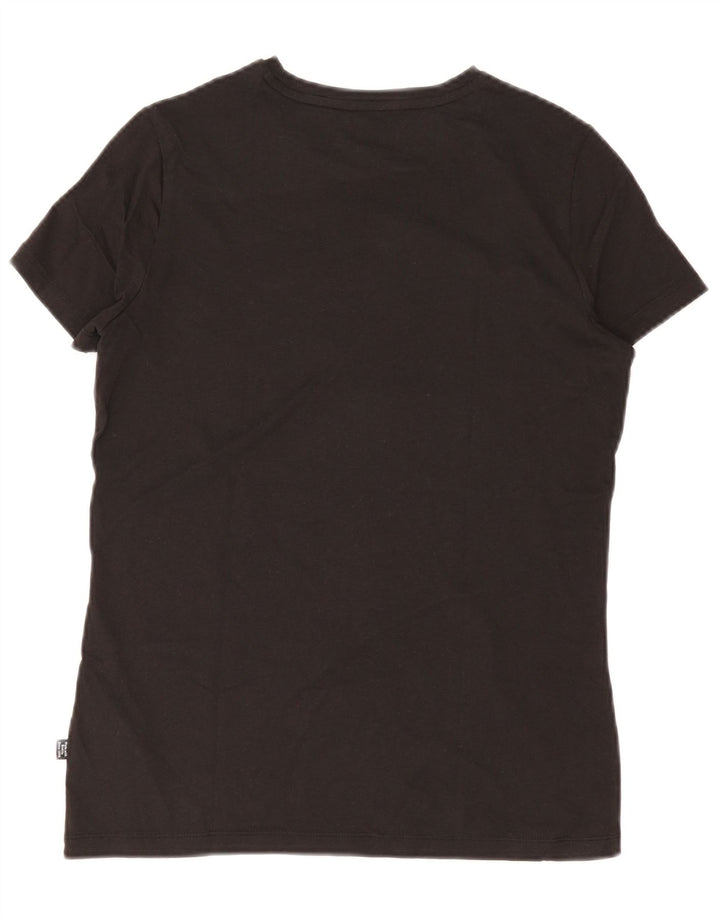 T-shirt grafica da donna Puma Top UK 12 Medium Black Cotton