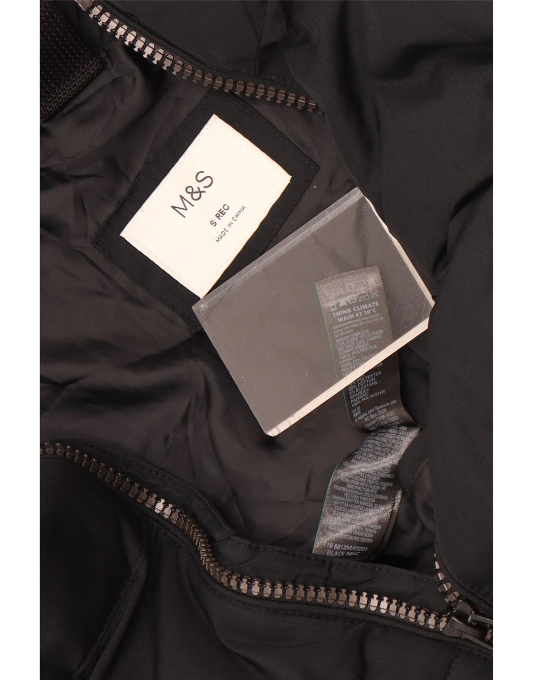 Giacca imbottita da uomo Marks & Spencer UK 36 Small Poliestere nero