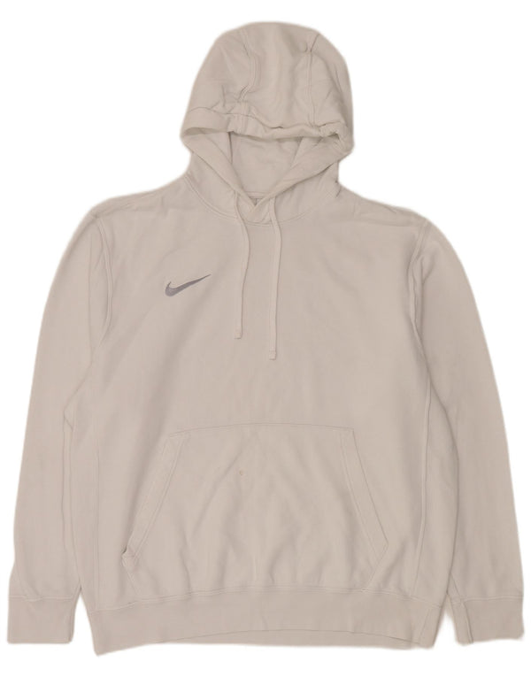 Felpa con cappuccio da uomo Nike Large in cotone bianco