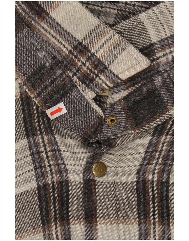 Camicia in flanella da uomo del progetto europeo 2XL Acrilico a quadri grigi