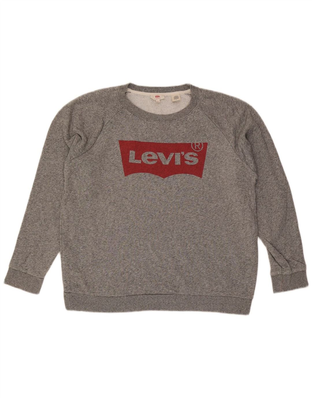 Levi's Felpa grafica da uomo in cotone chiazzato grigio medio