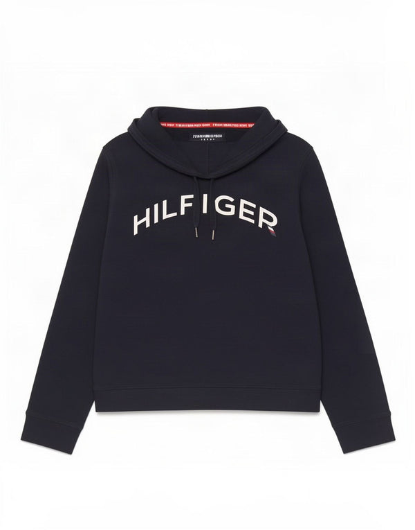 Felpa grafica da donna Tommy Hilfiger Maglione UK 18 XL Cotone blu navy