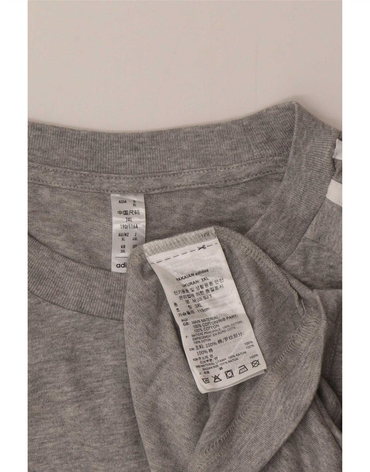 T-shirt Adidas da uomo Top XL in cotone grigio