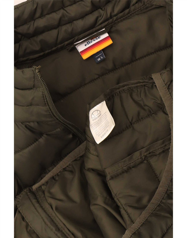 Giacca imbottita da uomo Ellesse UK 40 Large in poliestere kaki