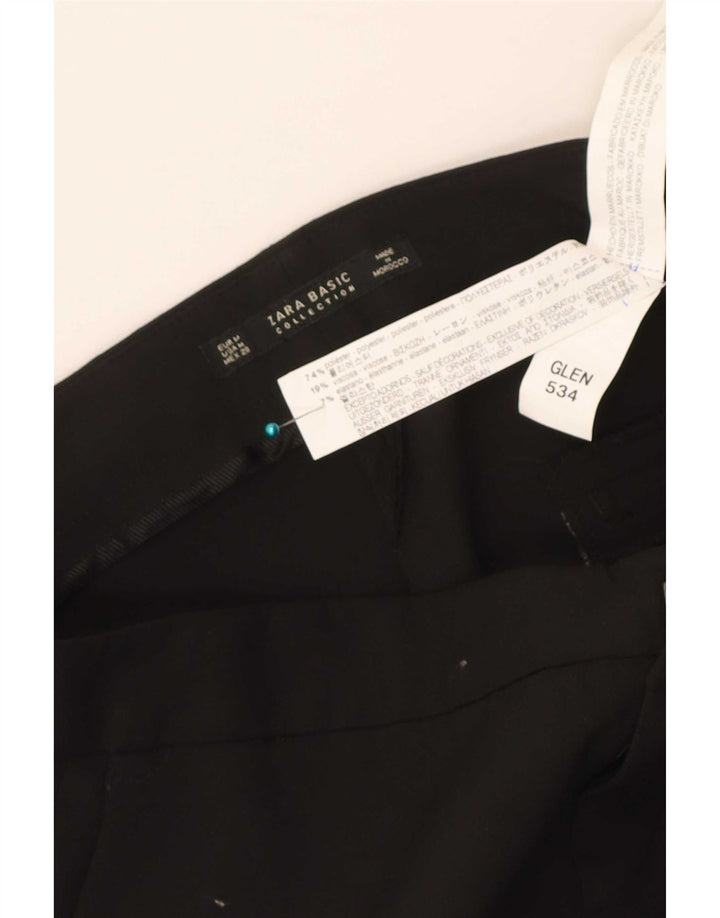 Pantaloni da abito slim da donna Zara medi W28 L26 poliestere nero
