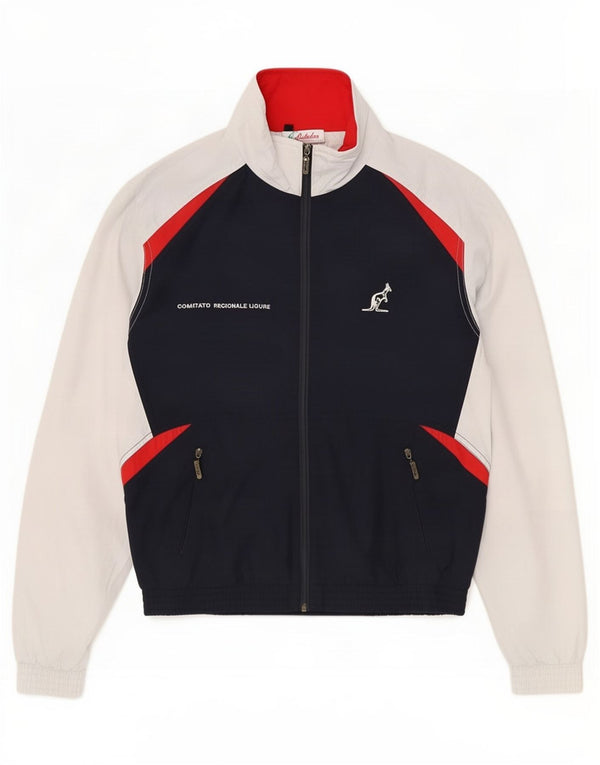 AUSTRALIAN L'ALPINA Womens Graphic Tracksuit Top Jacket Size 42 Small Navy