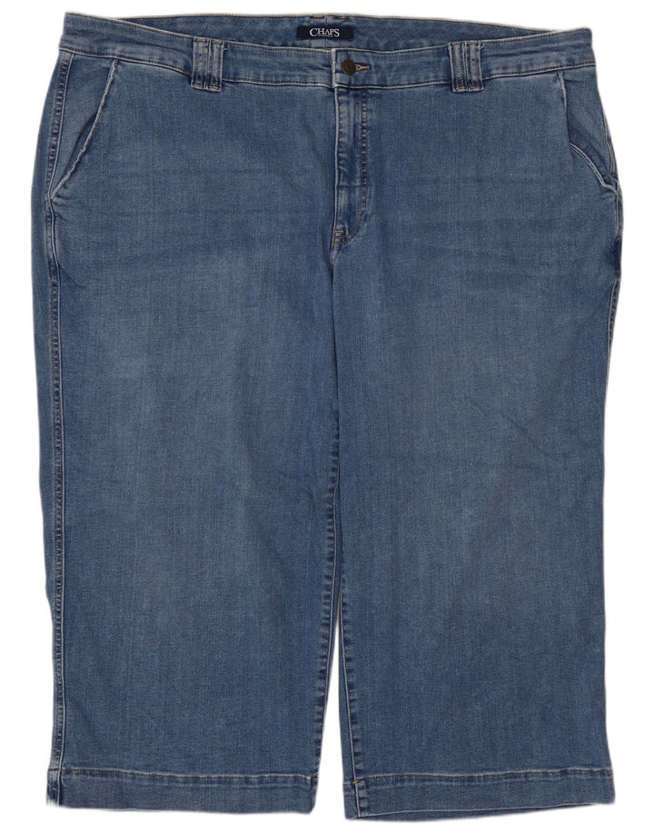 Jeans Capri da donna Chaps US 22 3XL W44 L21 Cotone blu