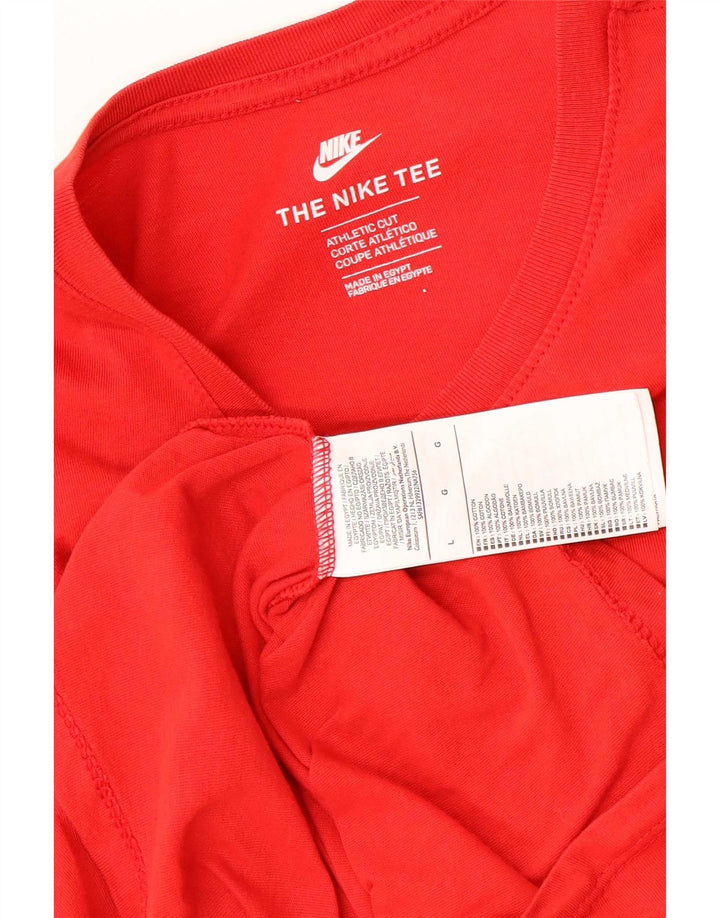 T-shirt Nike da uomo dal taglio atletico, grande, in cotone rosso