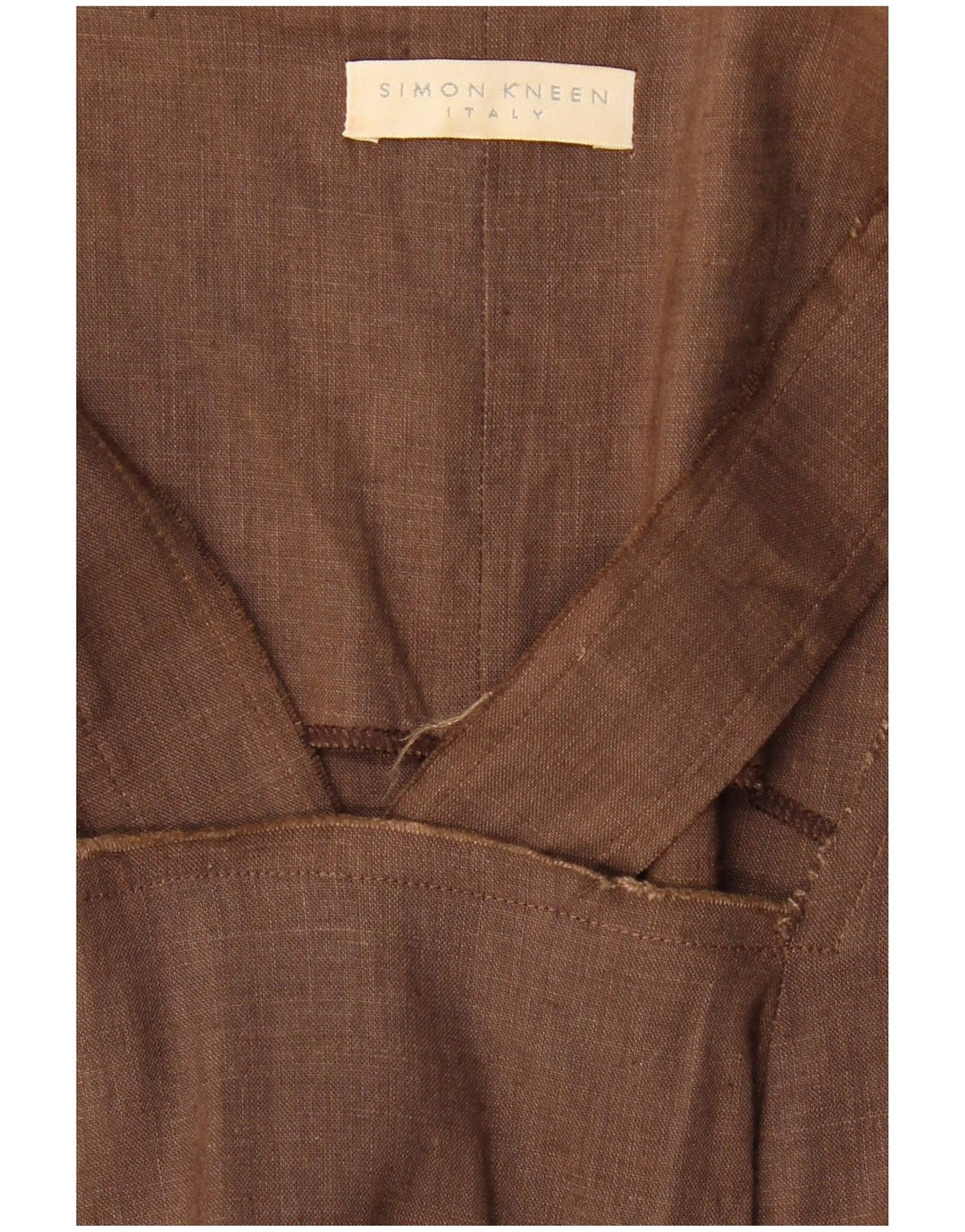 Abito lungo senza maniche da donna VINTAGE UK 8 piccolo marrone