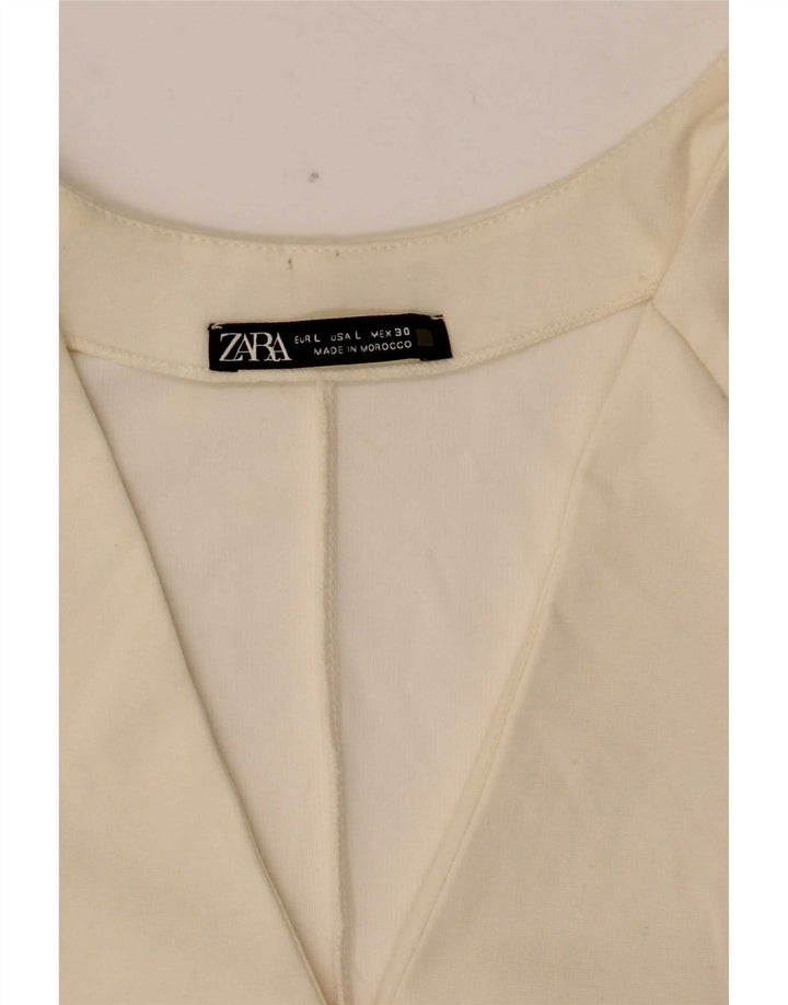 Camicetta oversize da donna Zara con maniche a 3/4, taglia UK 16, grande, beige