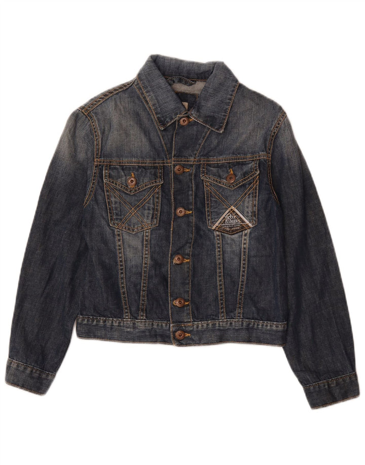 Giacca in denim corto da donna Roy Rogers UK 8 piccolo cotone blu