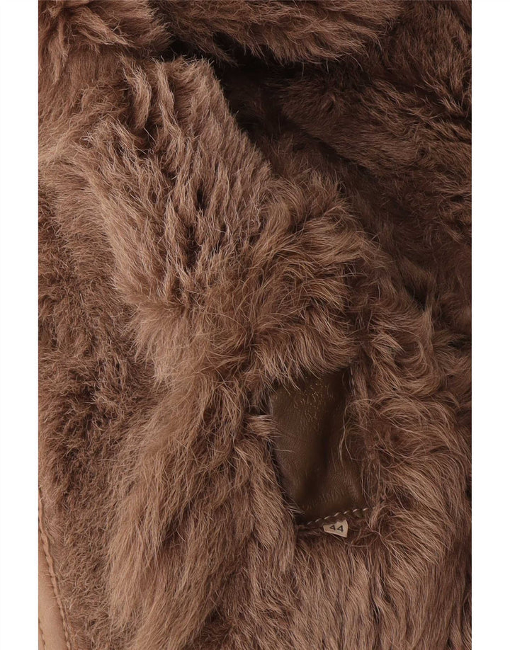 Cappotto in shearling vintage da donna IT 44 Beige medio