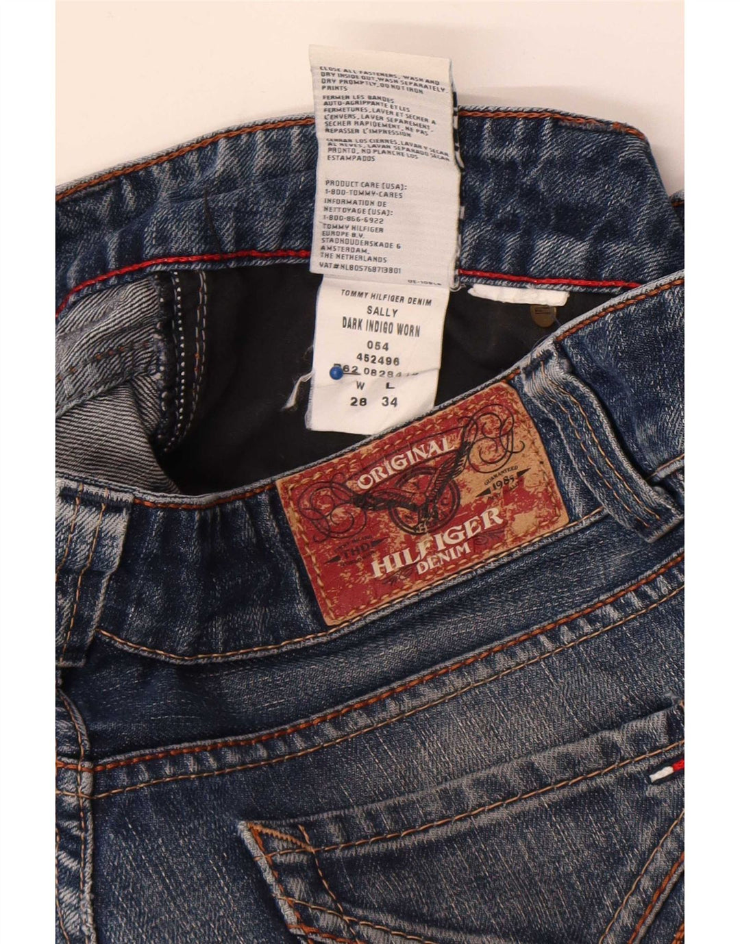Jeans bootcut da donna Tommy Hilfiger W28 L34 cotone blu