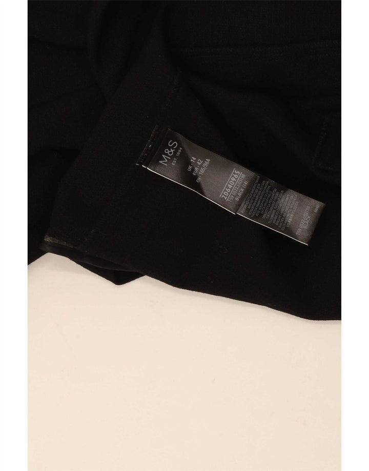 Giacca blazer aperta da donna Marks & Spencer UK 14 grande poliestere nero