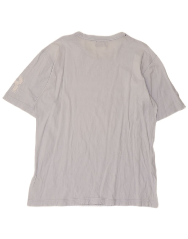 T-shirt uomo Kappa Top Large in cotone a righe blu
