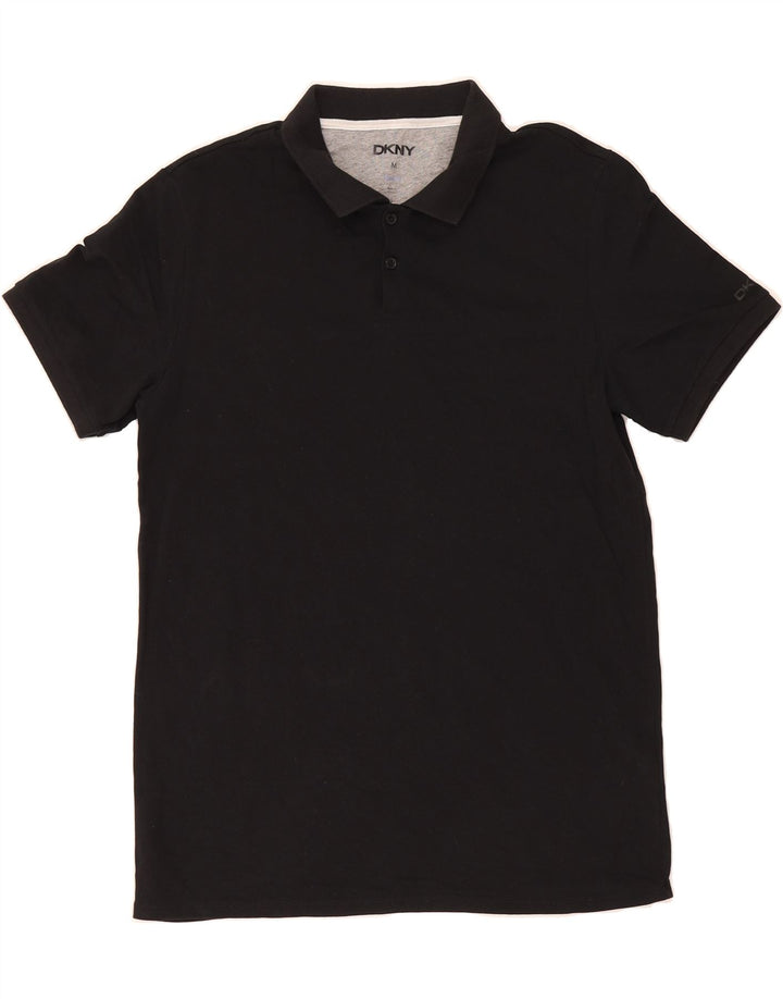 DKNY Mens Slim Fit Polo Shirt Medium Black Cotton Vintage Dkny and Second-Hand Dkny from Messina Hembry 