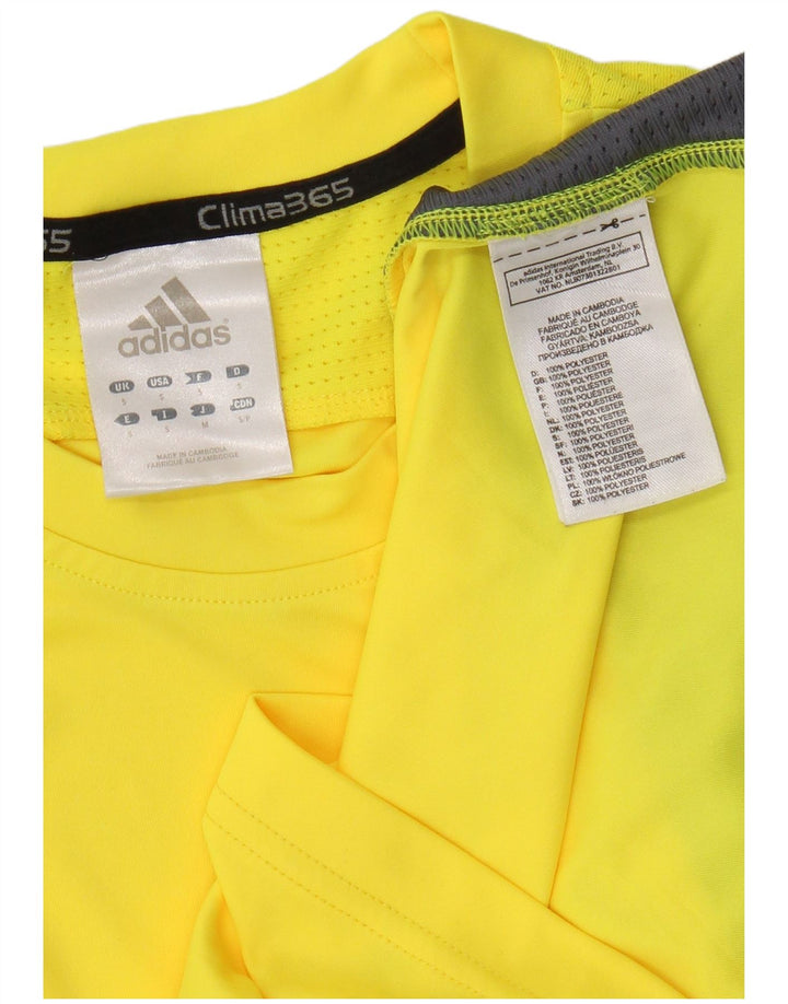 T-shirt Adidas Clima 365 da uomo, piccola, in poliestere color block giallo