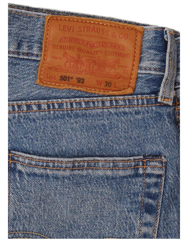 Pantaloncini di jeans Levi's 501 da uomo W30 in cotone blu medio
