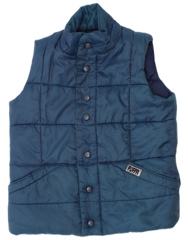 Gilet imbottito Puffa per ragazzi 7-8 anni, grande, in nylon blu