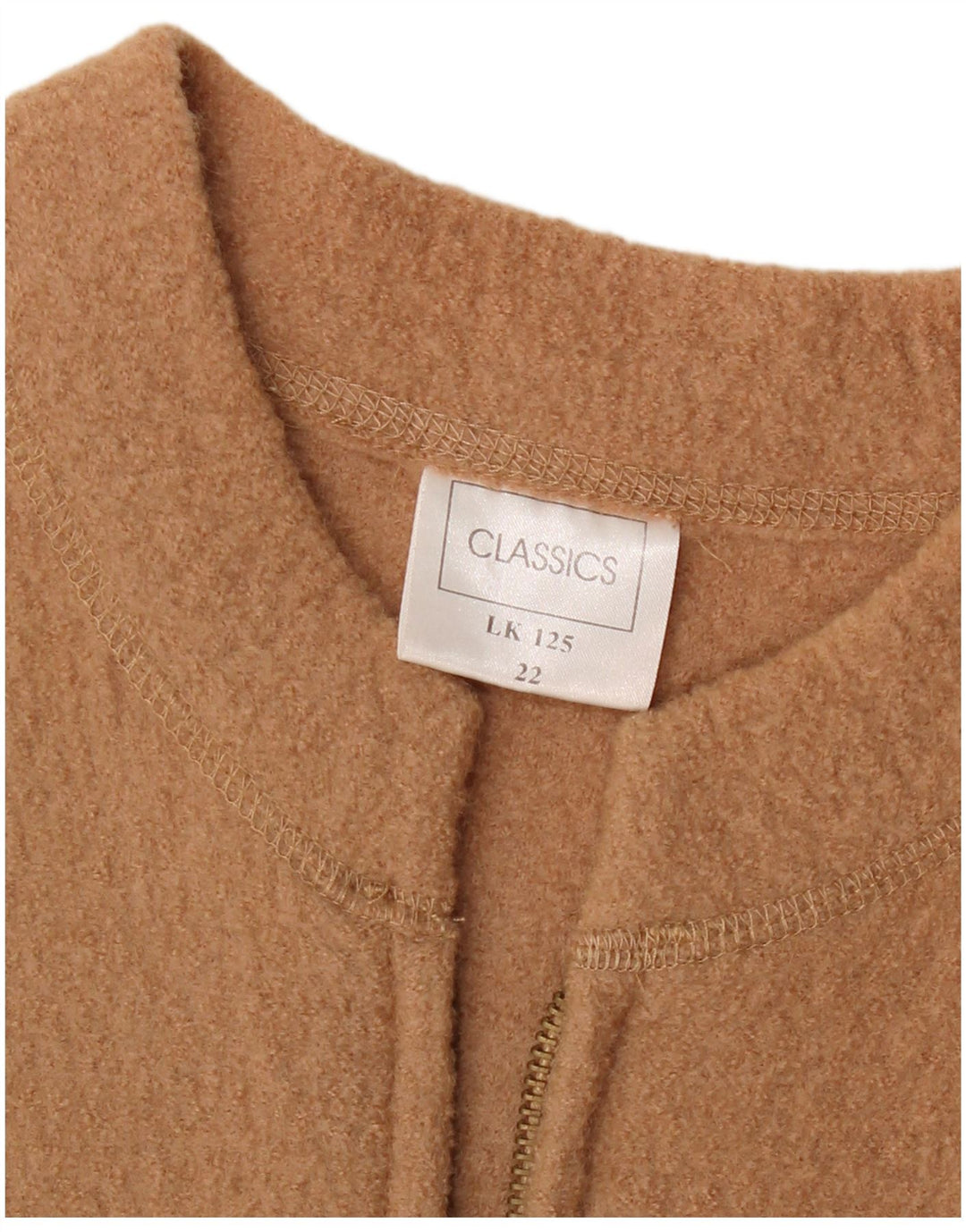 Soprabito vintage da donna UK 22 3XL Lana floreale beige