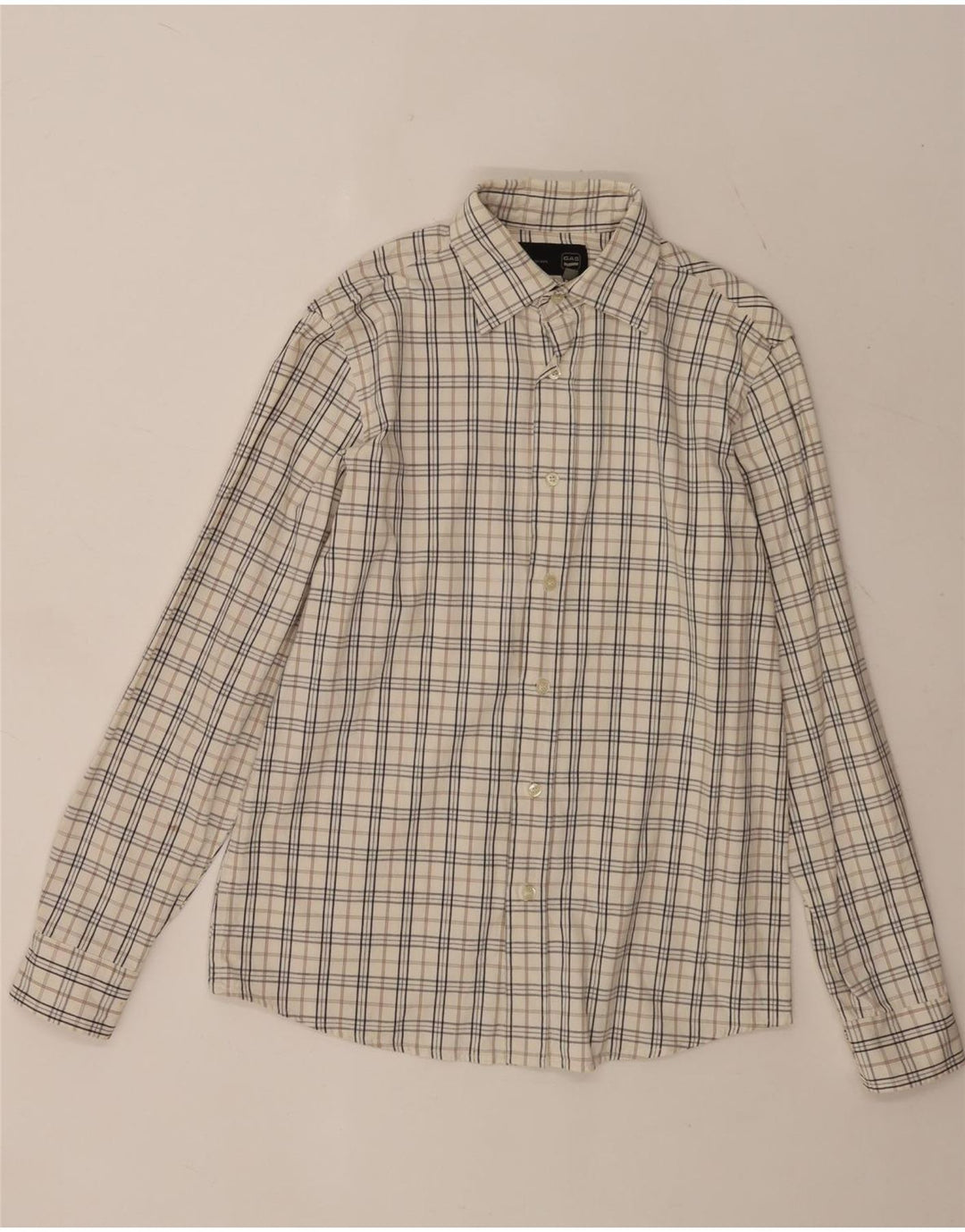 Camicia da uomo Gas a quadri bianchi medi