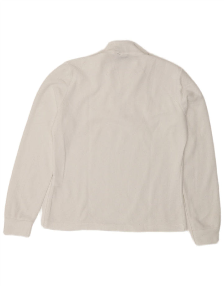 Maglione in pile da donna Colmar con zip e collo UK 10 piccolo poliestere bianco