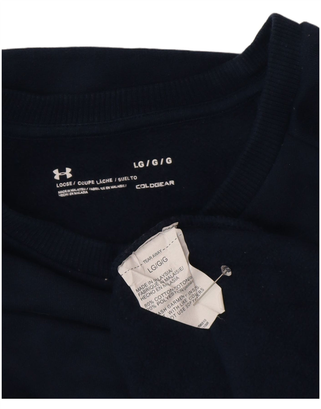 Felpa da donna UNDER ARMOUR Cold Gear Jumper UK 16 Large Blu Navy