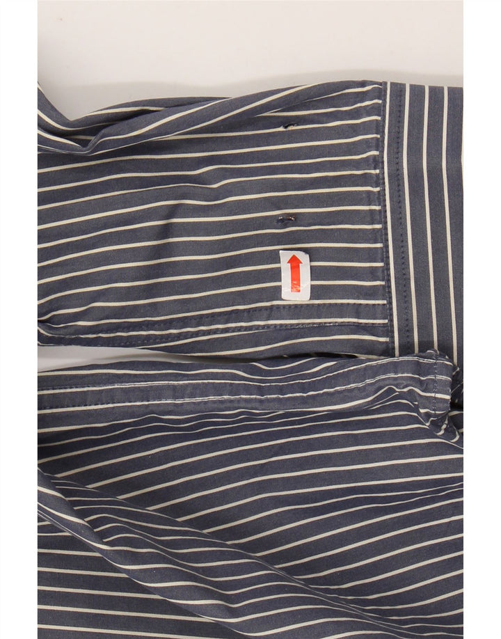 Camicia da uomo EDDIE BAUER cotone gessato medio blu navy