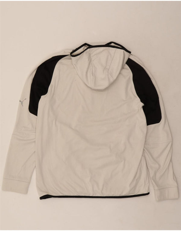 Felpa con cappuccio da uomo Puma XL Poliestere color block bianco