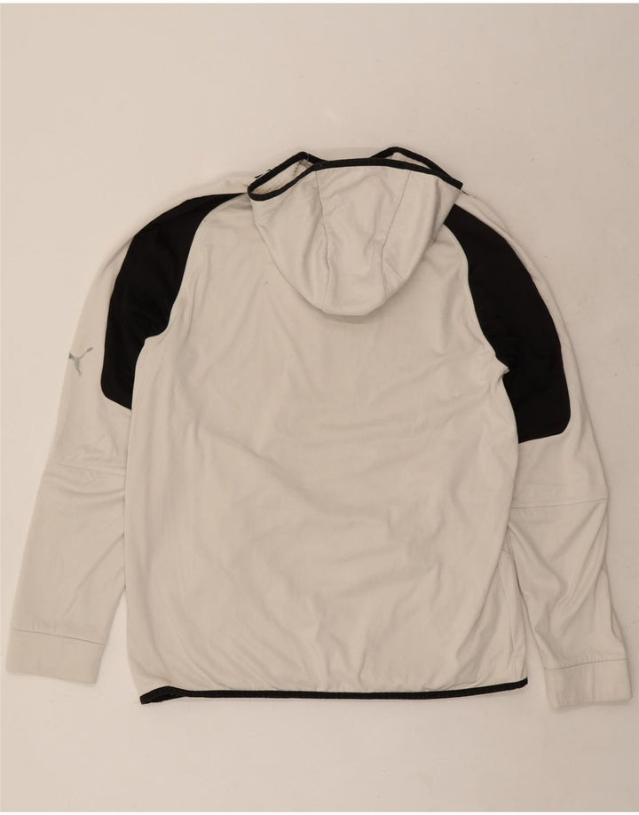 Felpa con cappuccio da uomo Puma XL Poliestere color block bianco
