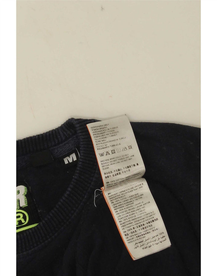 T-shirt grafica da uomo Superdry Top in cotone blu navy medio