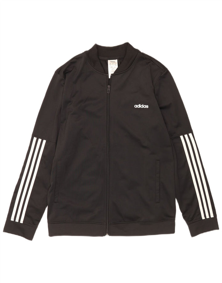 Giacca da tuta da donna Adidas UK 20/22 XL poliestere nero