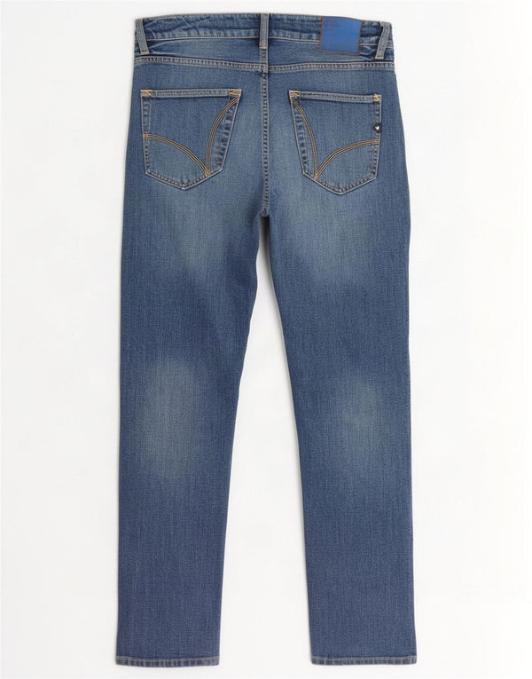 Jeans dritti da uomo Adidas W27 L31 in cotone blu