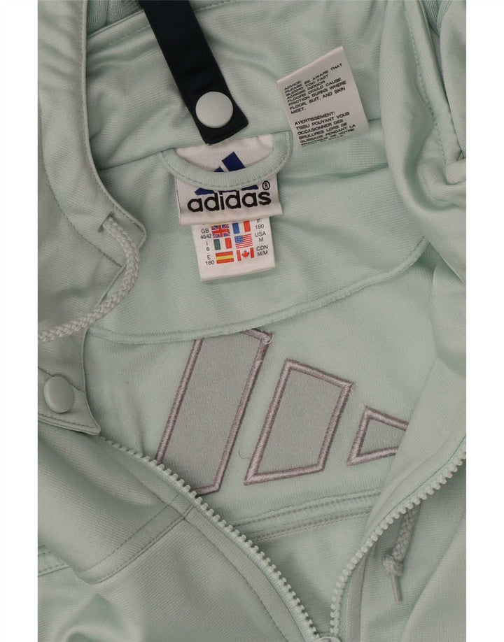Giacca sportiva da uomo con cappuccio Adidas UK 40/42 Medio Turchese