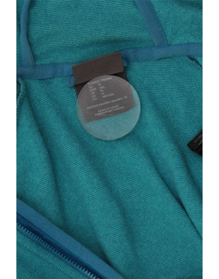 Giacca da ginnastica con cappuccio da donna Jack Wolfskin UK 18 XL poliestere blu