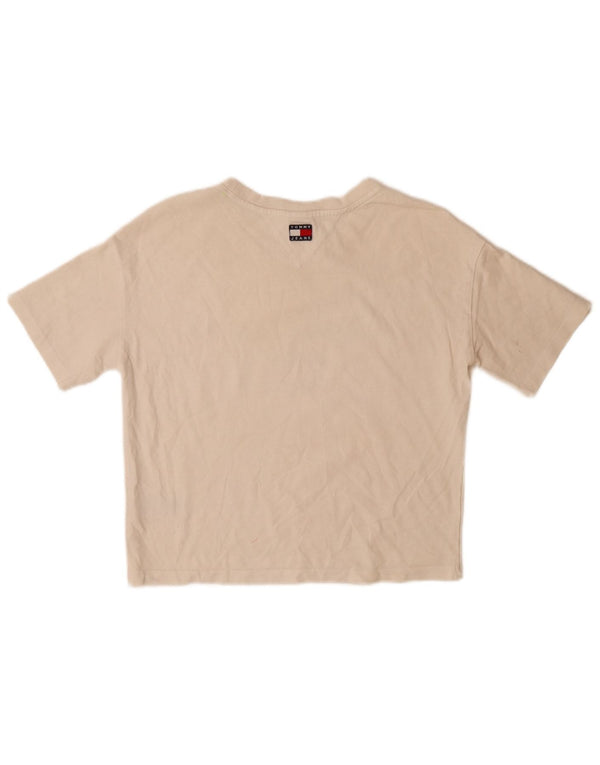 T-shirt grafica oversize da uomo Tommy Hilfiger Top XS in cotone bianco