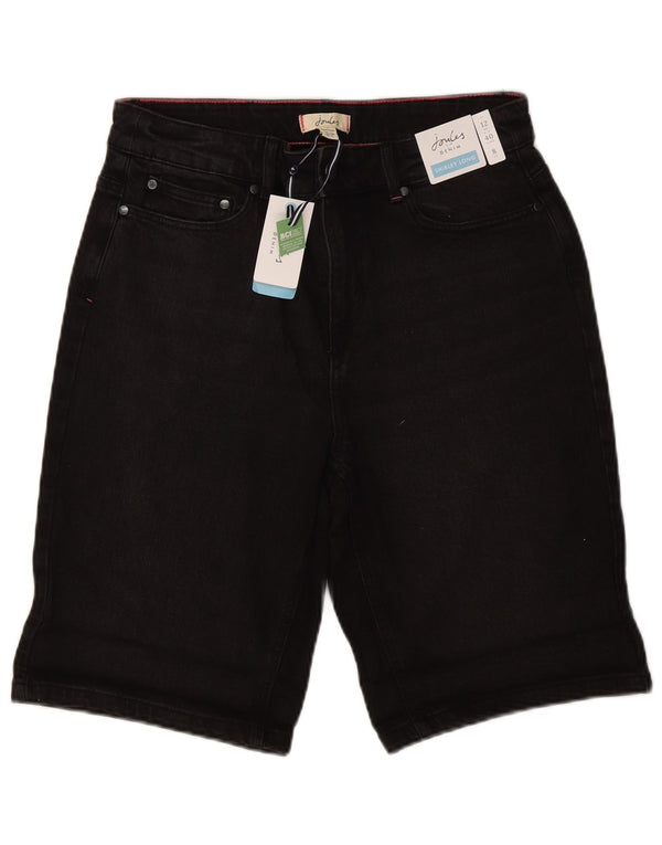 Pantaloncini di jeans da donna Joules UK 12 medi W30 cotone nero