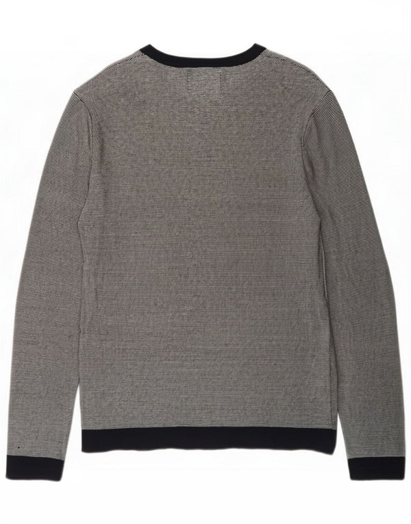 Jack & Jones Top da uomo a maniche lunghe grande in cotone a righe blu navy
